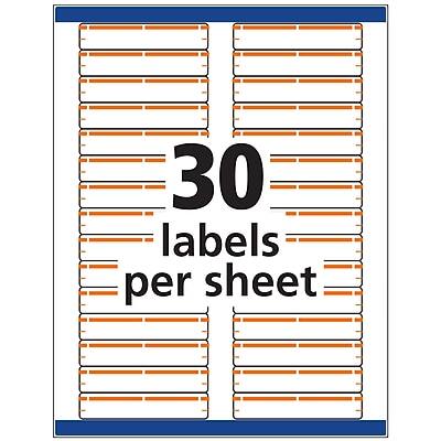 30 labels per sheet