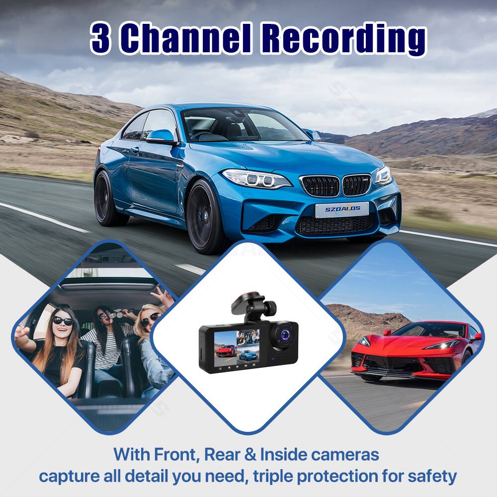 3 Channel Recording

With Front, Rear & Inside cameras capture all detail you need, triple protection for safety