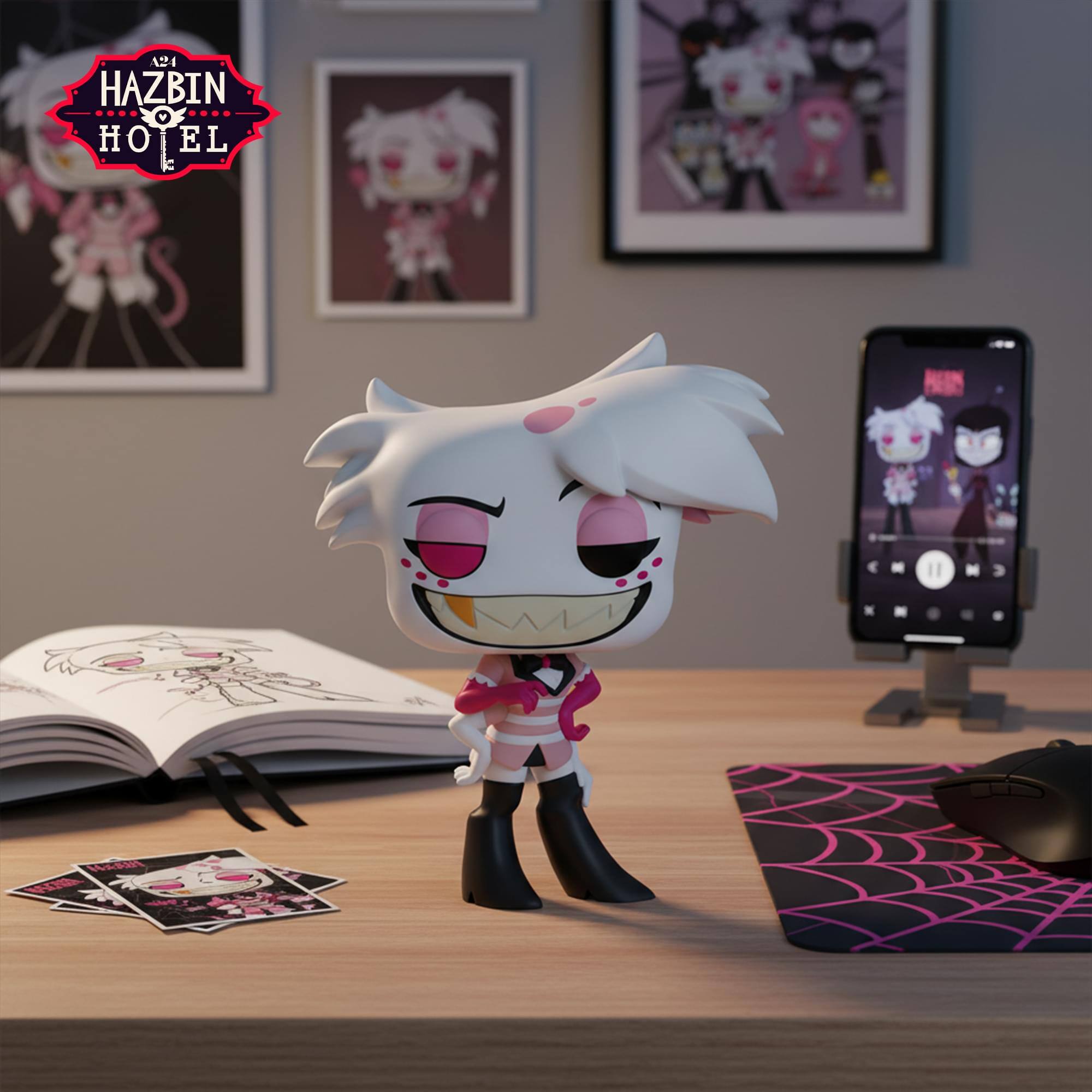 Funko POP! Anime: Hazbin Hotel Angel Dust COLLECTIBLES Multicolor