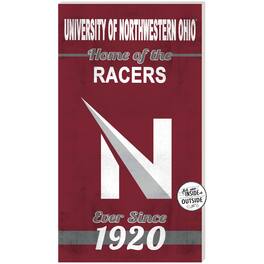 Jardine - Northwestern Ohio Racers 11" x 20" Indoor/Outdoor Home Of The Sign - Maroon