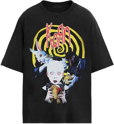 Front. PopMarket - Korn - Korn - Syotos Album Cover - T-Shirt - Small (Black) - APPAREL - Multicolor.