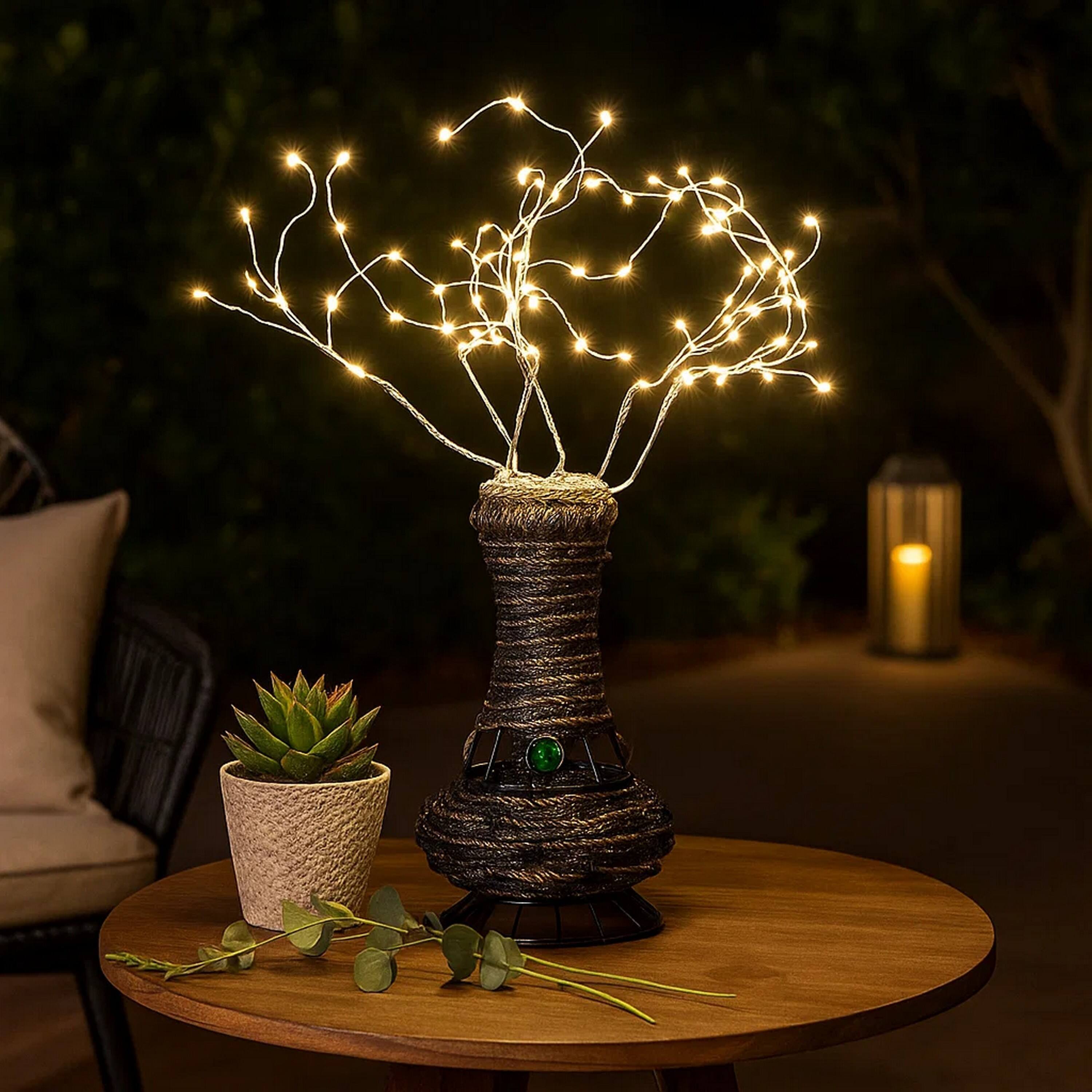 Alt View 2. Manhattan Lane - Tree Table Lamp with Aluminum Wire and Multiple LED - White.