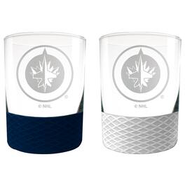Great American Products - Winnipeg Jets 14oz. Commissioner Rocks Glass Two-Piece Set - Multicolor