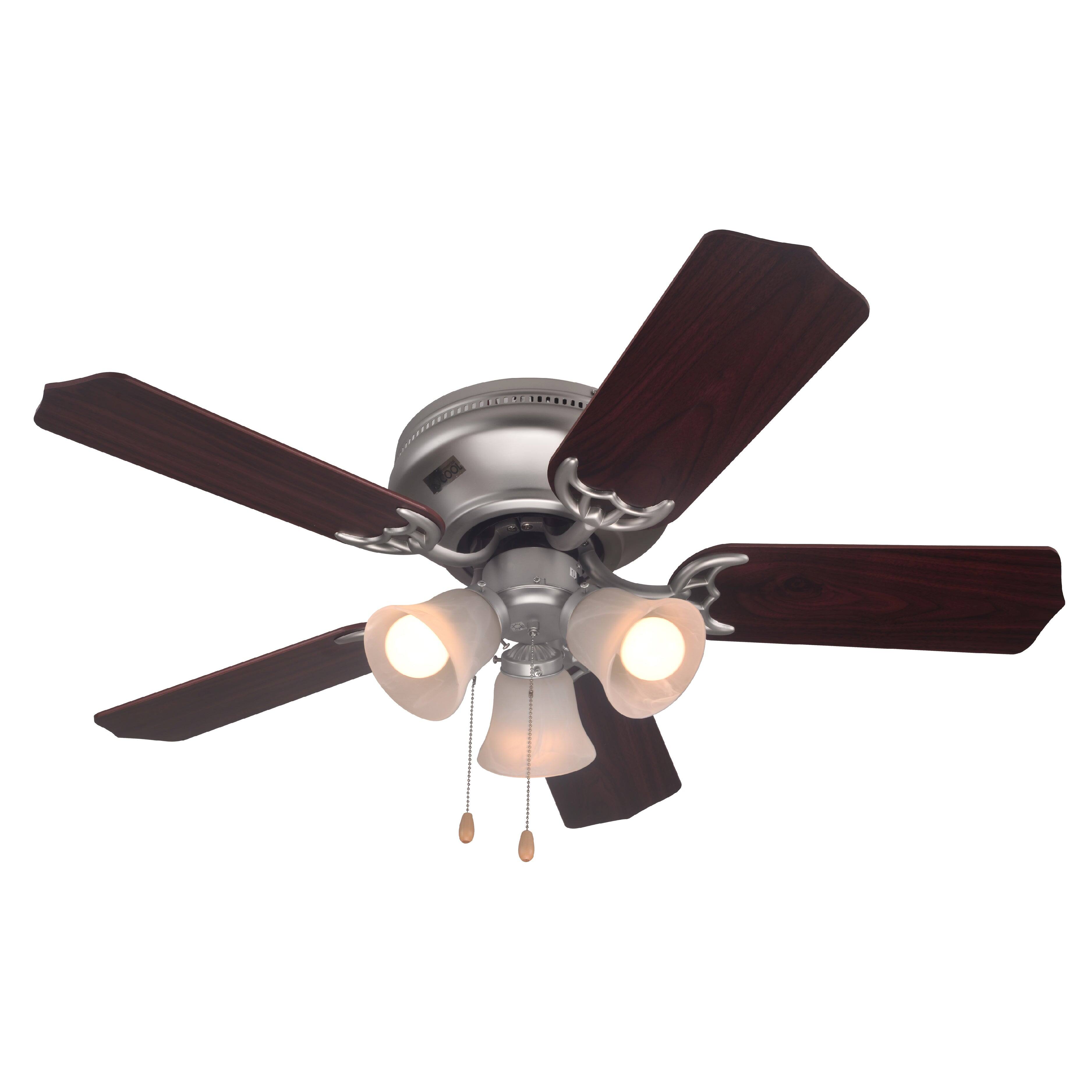 Front. Commercial Cool - COMMERCIAL COOL 42 inch Ceiling Fan 5-Blade,Dark Walnut &Golden Oak - Dark Walnut/Golden Oak.