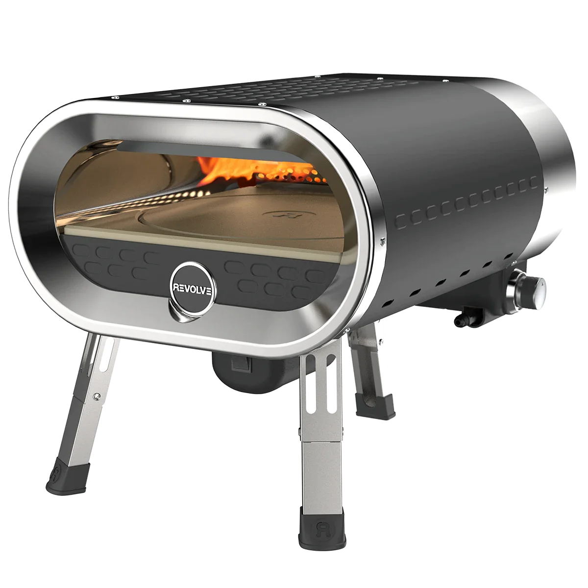 Alt View 2. Revolve - Revolve Gas-Fired Outdoor Pizza Oven - Black.