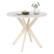 Front. Costway - Round Dining Table 36" Faux Marble Tabletop Rubber Wood Legs Kitchen - White.