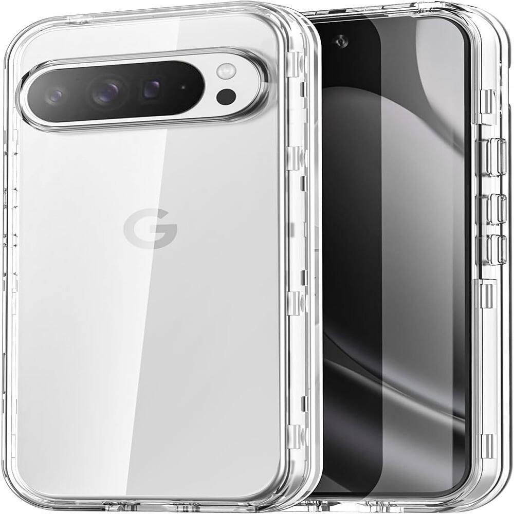 MOSZAR LLC - Google Pixel 10 Pro XL Clear Case, Triple Layer Military Protective Tough Durable Cover - A_Clear