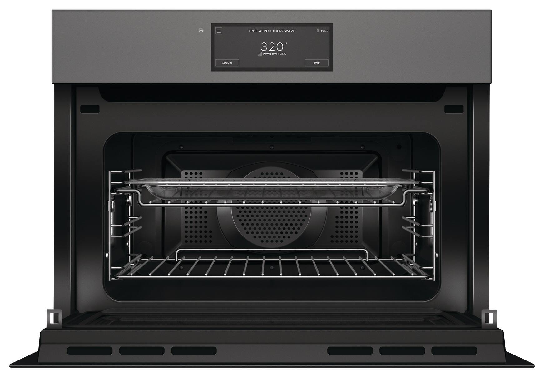 TRUE AERO MICROWAVE  
19:30  
320°  
Power level 35%  
Options  
Stop