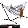 Best Choice Products - 2-Person Brazilian-Style Cotton Double Hammock with Stand Set w/ Carrying Bag - Steel