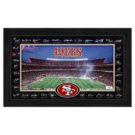 Highland Mint - San Francisco 49ers 12" x 20" 2025 Signature Gridiron Panoramic Framed Photo - Multicolor