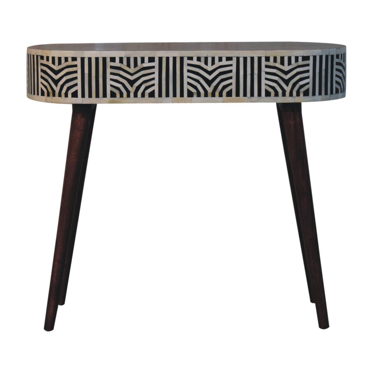 Alt View 6. Artisan Furniture - Honey Caramel Edessa Bone Inlay Console Table - Honey Caramel.