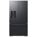 Samsung - 36 in. Wide Bespoke AI 29 cu. ft. 3-Door French Door Refrigerator with Zero Clearance Fit & Sphere Ice - Matte Black Steel