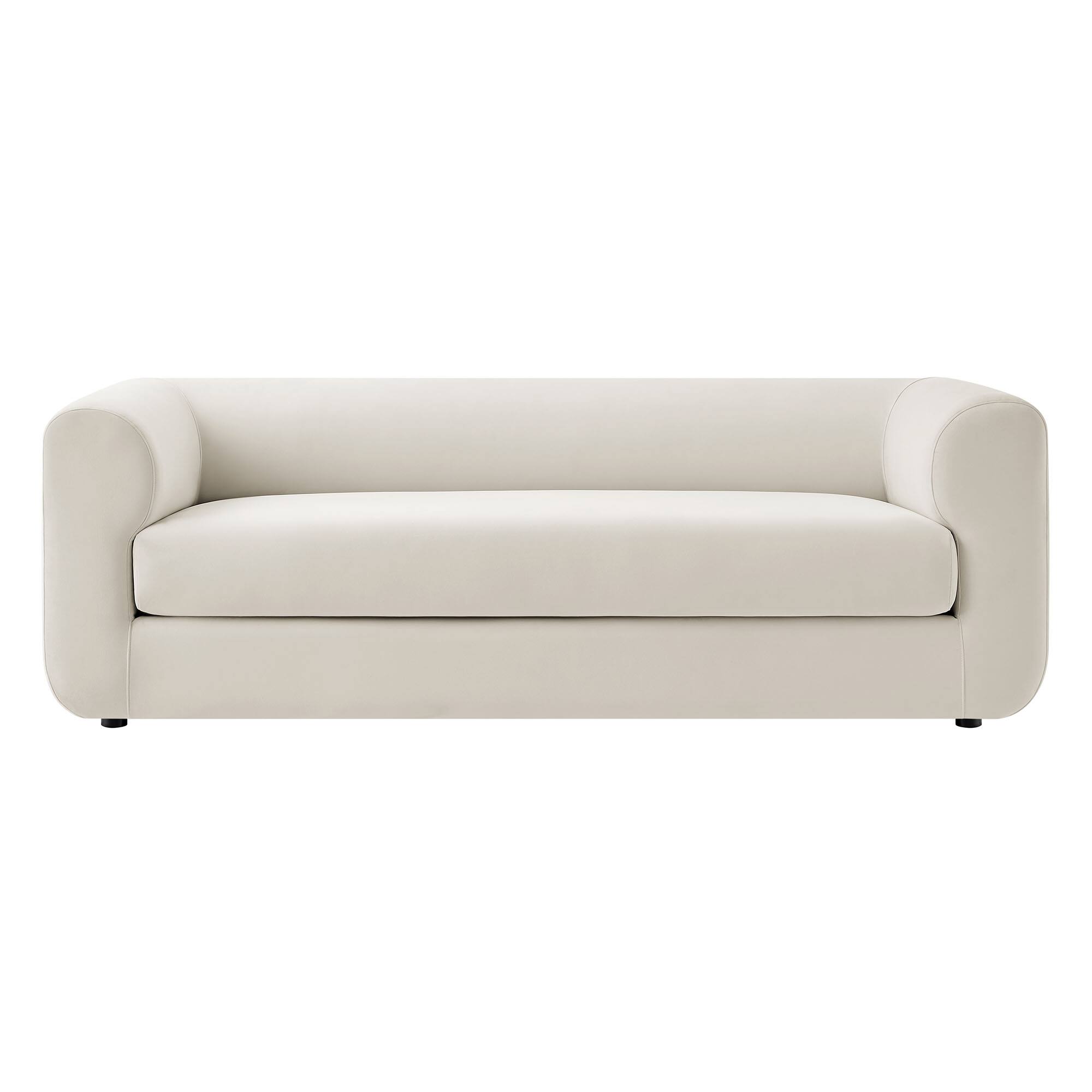 Alt View 2. Modway - Leif 89" Performance Velvet Upholstered Sofa by Modway - White.