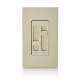Leviton - Decora SureSlide Fan/LED Dimmer Slide Switch 1 pk - Ivory