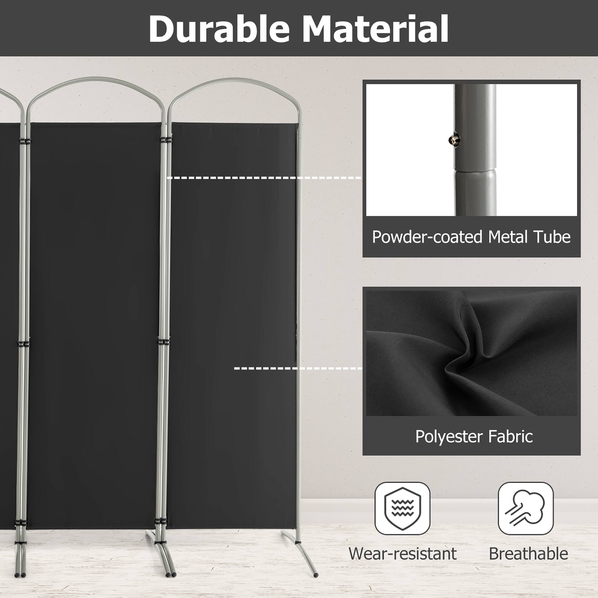 Durable Material

Powder-coated Metal Tube

Polyester Fabric

Wear-resistant Breathable