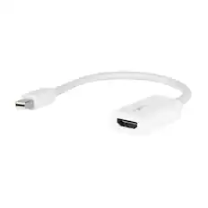 Front. Rocstor - Y10A224-W1 Premium 8-inch Mini DisplayPort to HDMI Adapter Cable - 1 x Mini DisplayPort Male - 1 x HDMI Female - 4K at 3 - White.