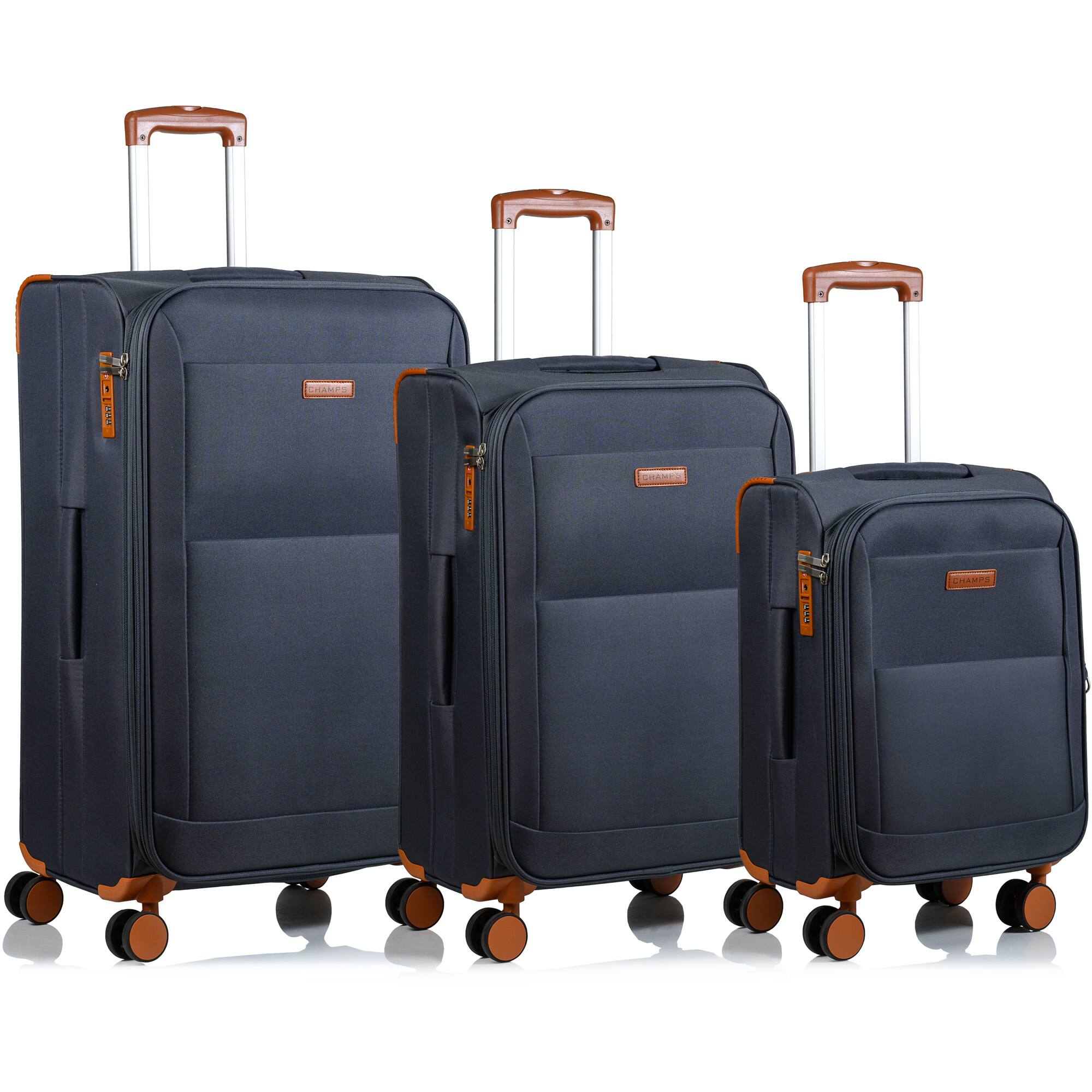 S5210 S5218 S3420 3点セット Champs Classic Collection 3 Piece Soft Side Luggage Set Gray C5010