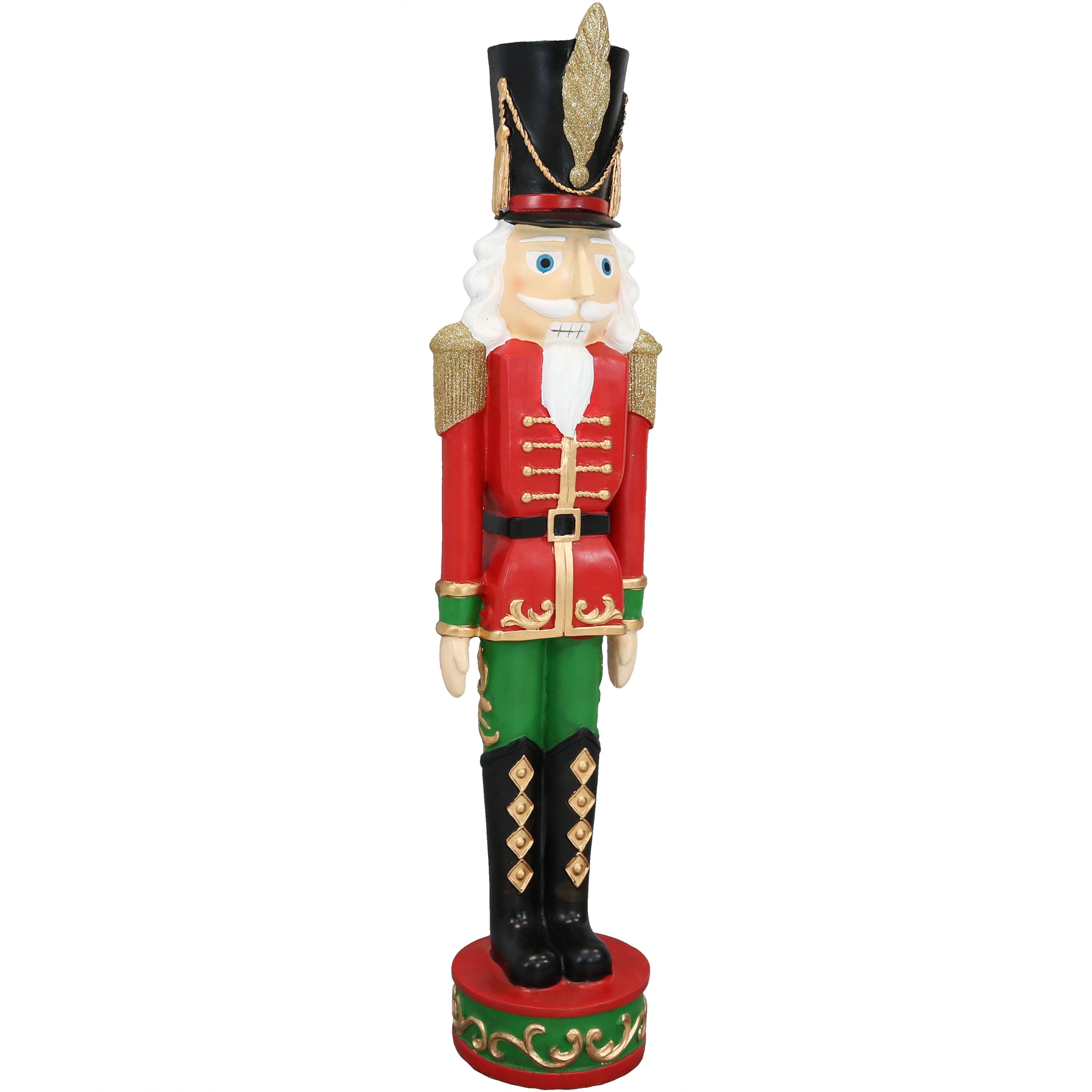 Sunnydaze - Kristoff the Christmas Nutcracker Soldier - 1 Statue - 37" - Red