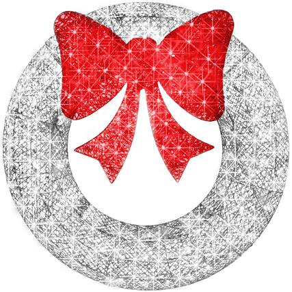 Front. Best Choice Products - Best Choice Products 30in Pre-Lit Outdoor Christmas Wreath, LED Metal Holiday Decor w/ 100 Lights, Bow - Silver/Red - Silver/Red.