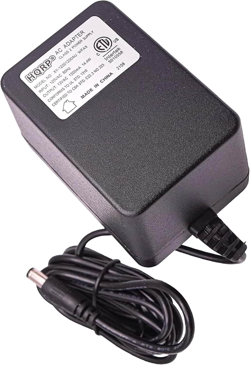HQRP - AC to AC Adapter for Jameco Reliapro ACU120100D0531 Straight 2.5 mm Female Plug 12V Transformer, ETL Listed