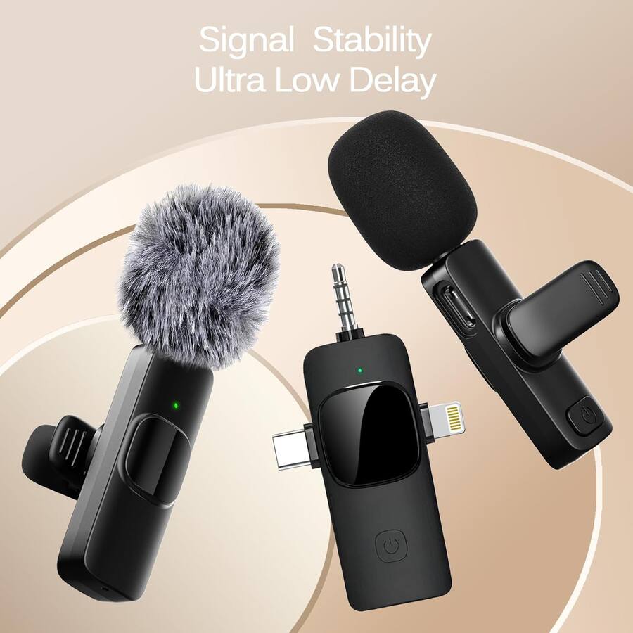 Tech Microphone Core Tech Wireless Lavalier Microphone for iPhone, iPad & USB C Devices ...
