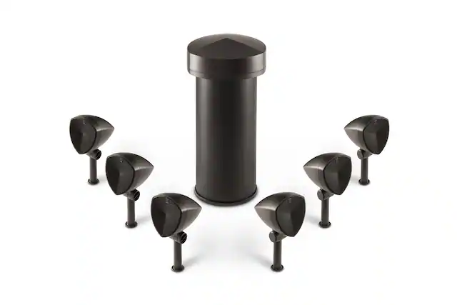 Front. Definitive Technology - Dymension 4" Outdoor Landscape 6 Speaker System with 8" Subwoofer - Brown.