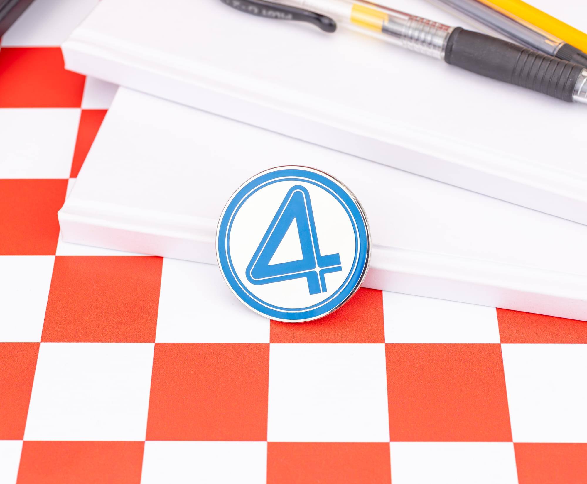 Alt View 3. Marvel - Marvel Studios The Fantastic Four: First Steps Logo Enamel Pin - Multi-Colored.