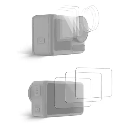 Front. Neewer - 3-Pack Tempered Glass Screen Protector for DJI Action 5 Pro, 9H.