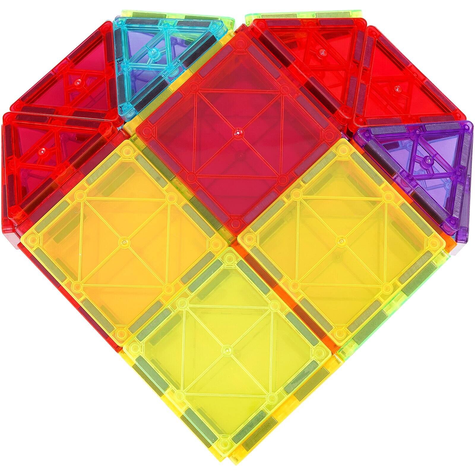 Alt View 9. Glintex - Magnetic Building Tiles 121PCS Magnet Blocks with Car Bases Number Cards STEM Construction Toys Ages 5+.