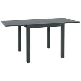 Outsunny - Expandable Patio Dining Table for 4-6, 35.5" -70.75" Aluminum Extendable Outdoor Dining Table - Gray