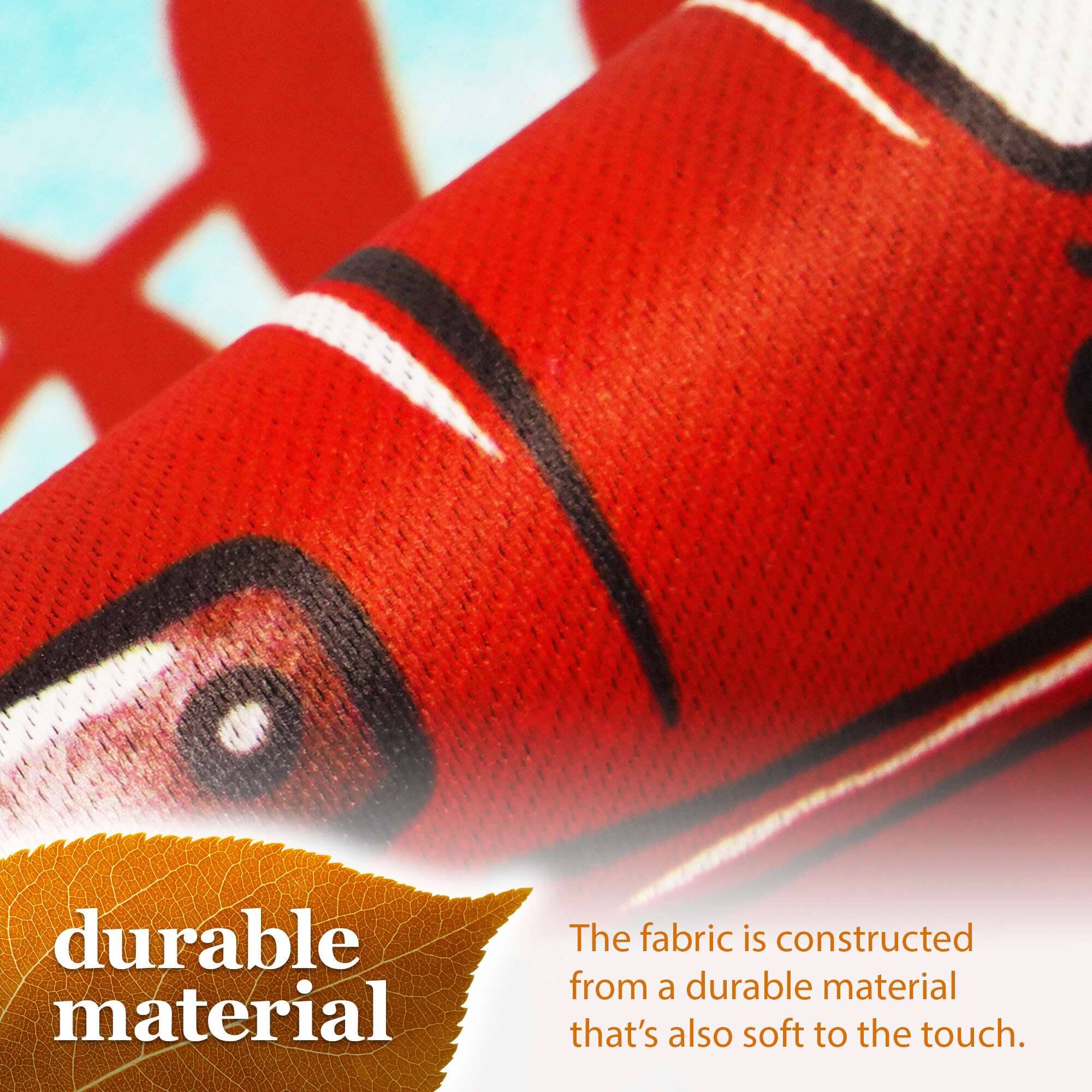 The fabric is constructed from a durable material that's also soft to the touch.