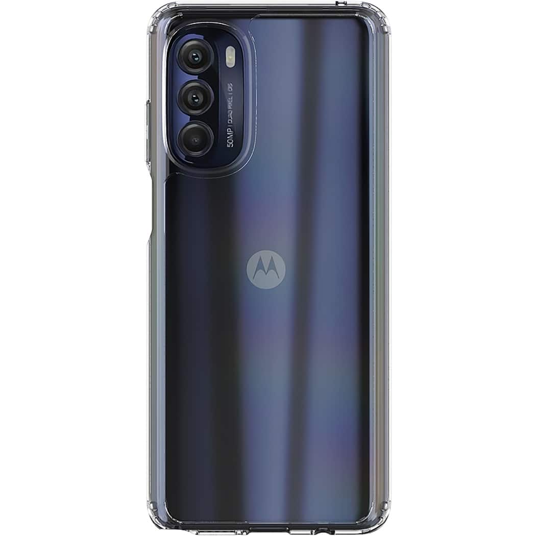 Front. SaharaCase - Hybrid-Flex Hard Shell Series Case for Motorola Moto G Stylus 5G (2022) - Clear.