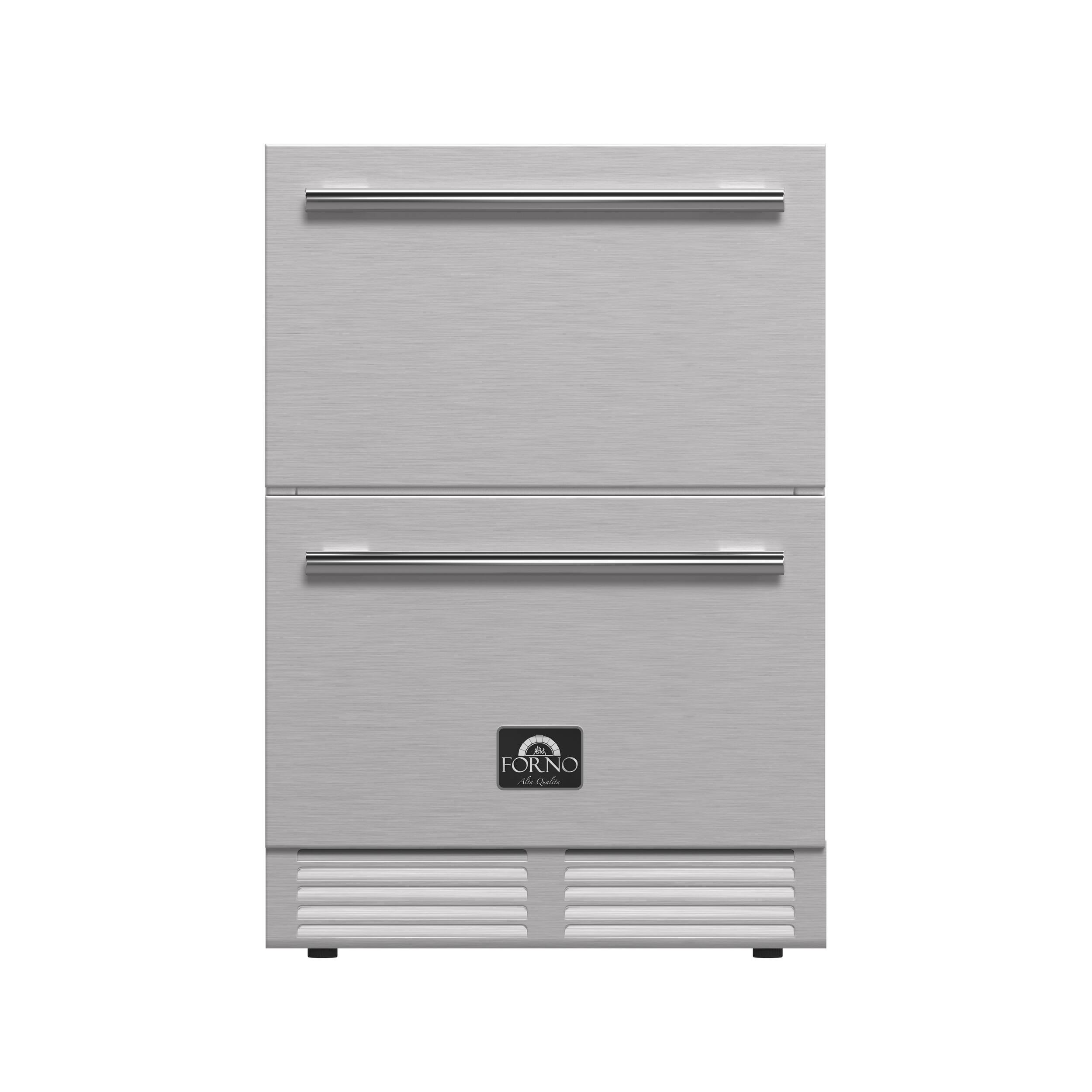 Front. Forno Appliances - Como 4.87 Cu. Ft. Drawer Refrigerator for Indoor or Outdoor Use - Stainless Steel.