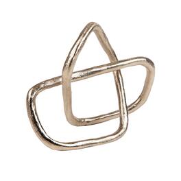 Mind Reader - Metal Geometric Infinity Sculpture, Modern Home and Office Decor, Accent for Desks, and Shelves - Silver