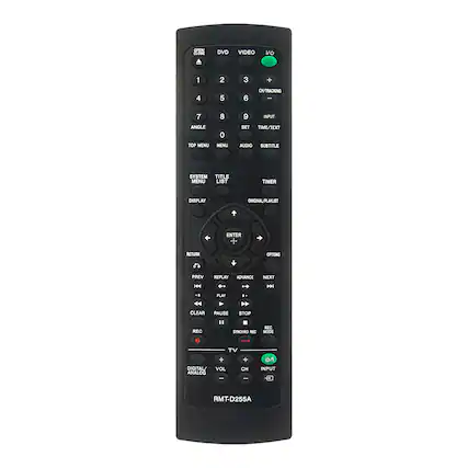 RPN CLOBE DVD VIDEO VO 1 2 3 + 4 5 6 OA/TRACKING - 7 8 9 INPUT ANGLE 0 SET TIME/TEXT TOP MENU MANU AUDIO SUBTITLE SYSTEM TITLE MENU LIST TIMER DISPLAY ORIGINAL/PLAYLIST ENTER RETURN OPTIONS PREV REPLAY ADVANCE NEXT H P .. PLAY CLEAR PAUSE STOP REC " SYNCHRO REC KBC MODE TV DIGITAL/ ANALOG + VOL - + CM I M INPUT RMT-D255A