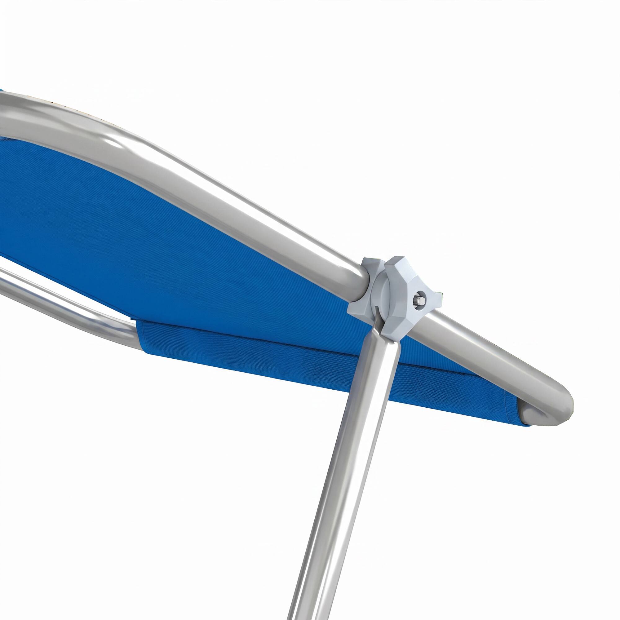 Alt View 6. Outsunny - Lounge Chairs Set of 2 Adjustable Folding Beach Chairs Sun Shade Blue for Camping - Blue.