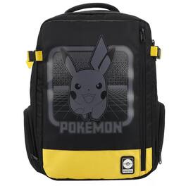 Pokémon - Pikachu Running Black 17" Large Travel Backpack - Multicolored