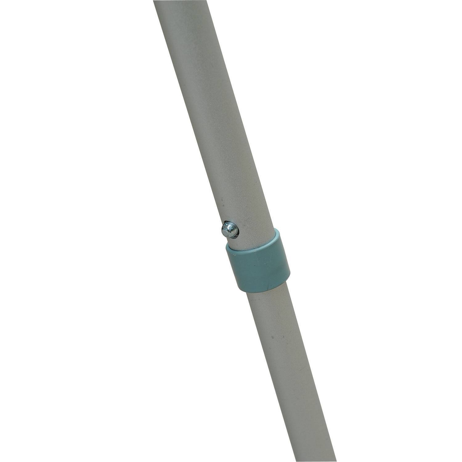 Alt View 8. Outsunny - 47" Folding Camping Table with Height Adjustability, Lightweight Portable Table with Carry Handle - Silver.