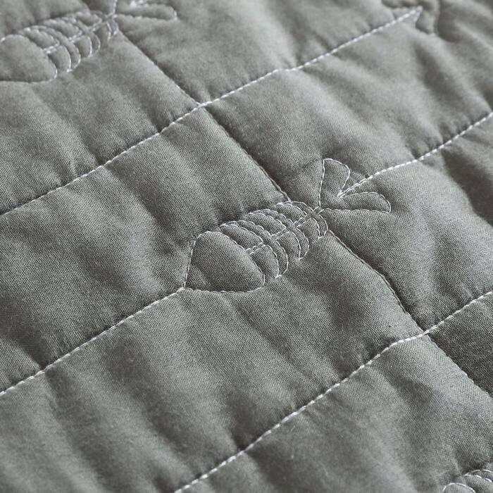 Alt View 1. Hivvago - Lightweight Dark Green Brick Fish Pattern 4 Piece Cotton Daybed Cover Set - Dark Green.