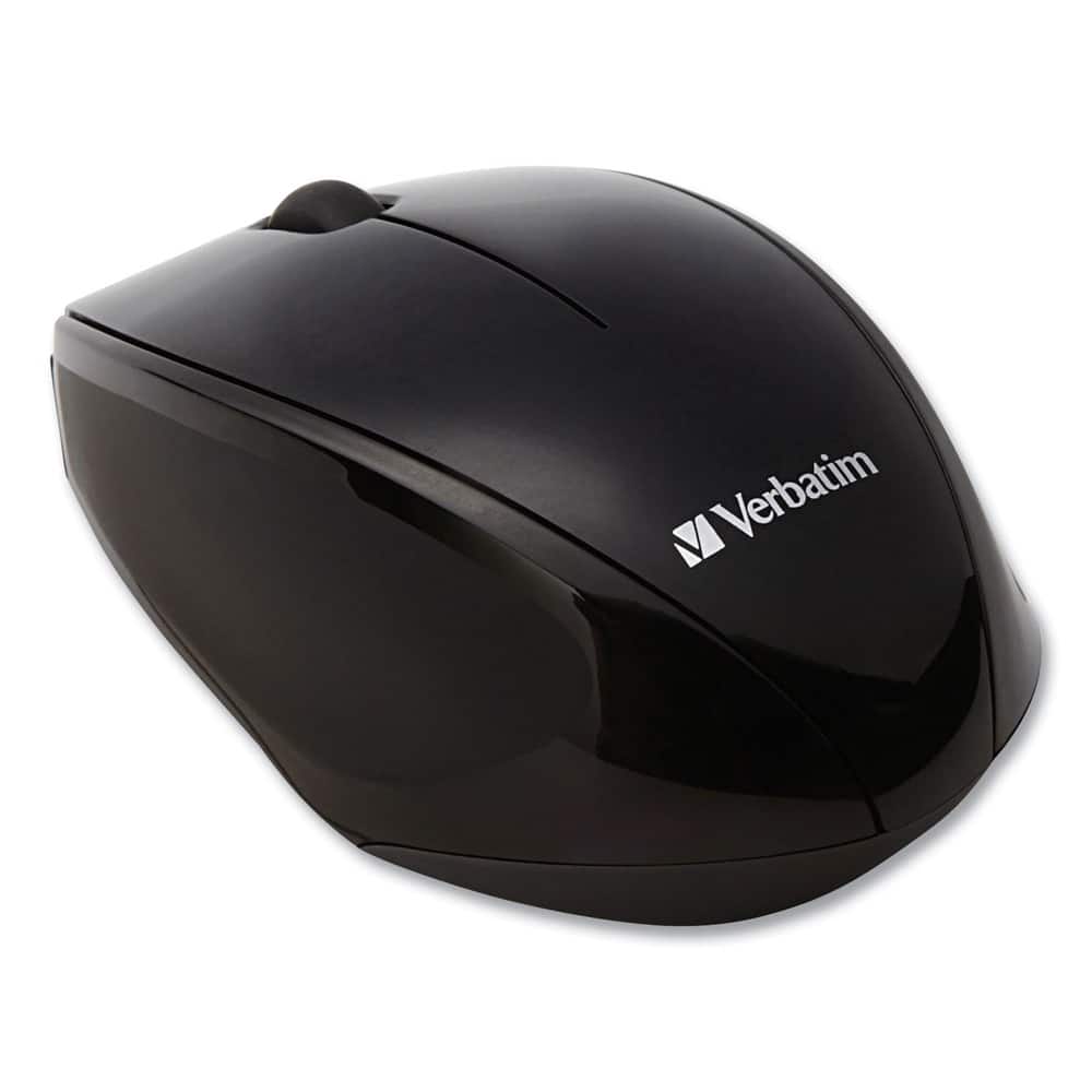 Verbatim - 97992 2.4 GHz Frequency/32.8 ft Wireless Range Left/Right Hand Use Wireless Multi-Trac Blue LED Mouse - Wireless - Black