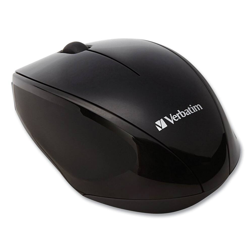 Front. Verbatim - 97992 2.4 GHz Frequency/32.8 ft Wireless Range Left/Right Hand Use Wireless Multi-Trac Blue LED Mouse - Black - Black.