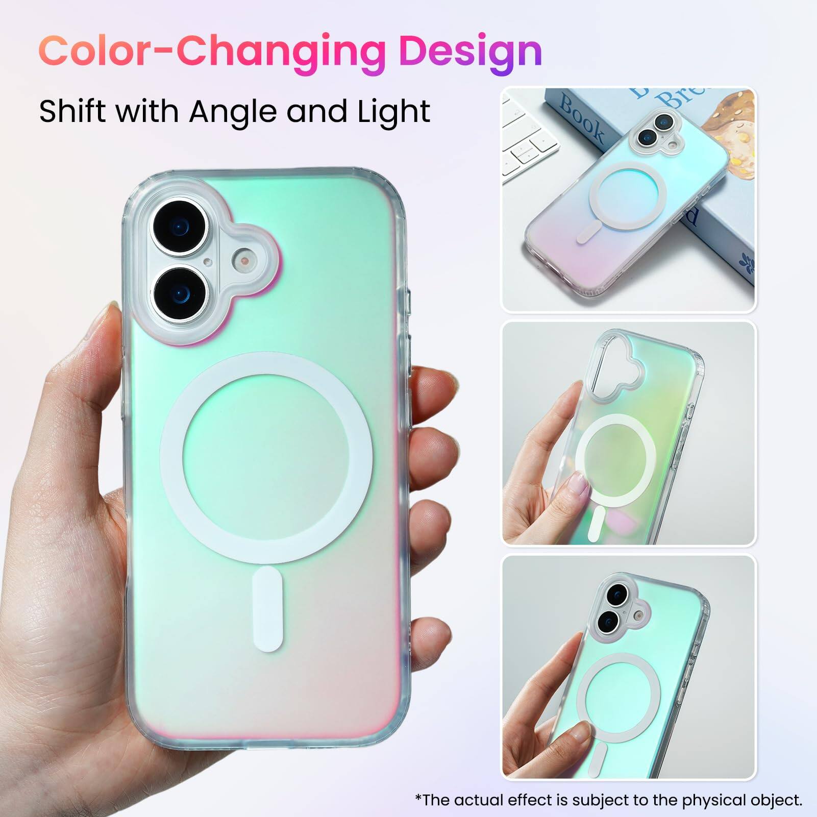 Color-Changing Design  
Shift with Angle and Light  

*The actual effect is subject to the physical object.