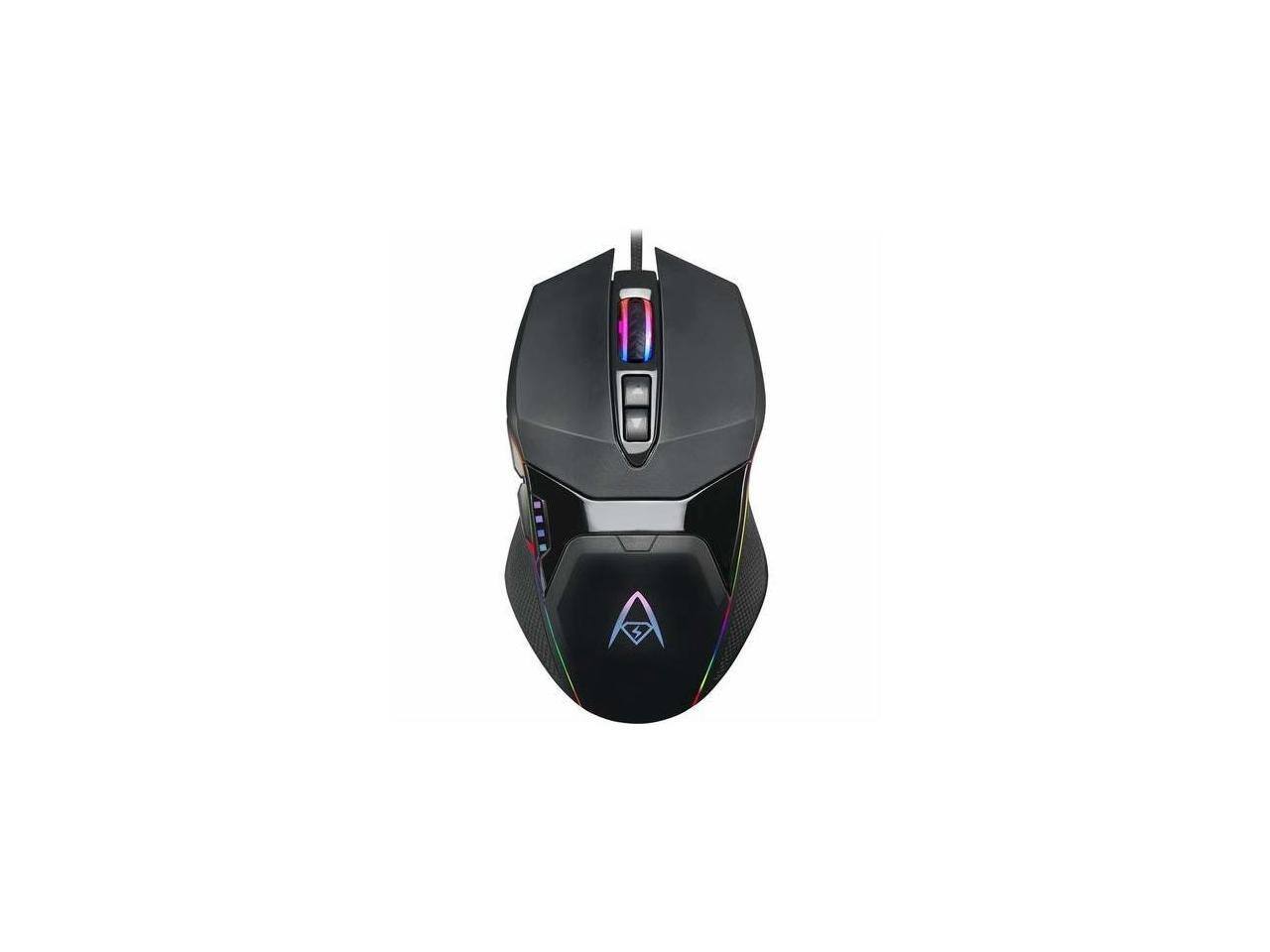 Alt View 1. Adesso - ADESSO iMouse X5 Black 6 Buttons 1 x Wheel USB Wired Optical RGB Illuminated Gaming Mouse - Black.