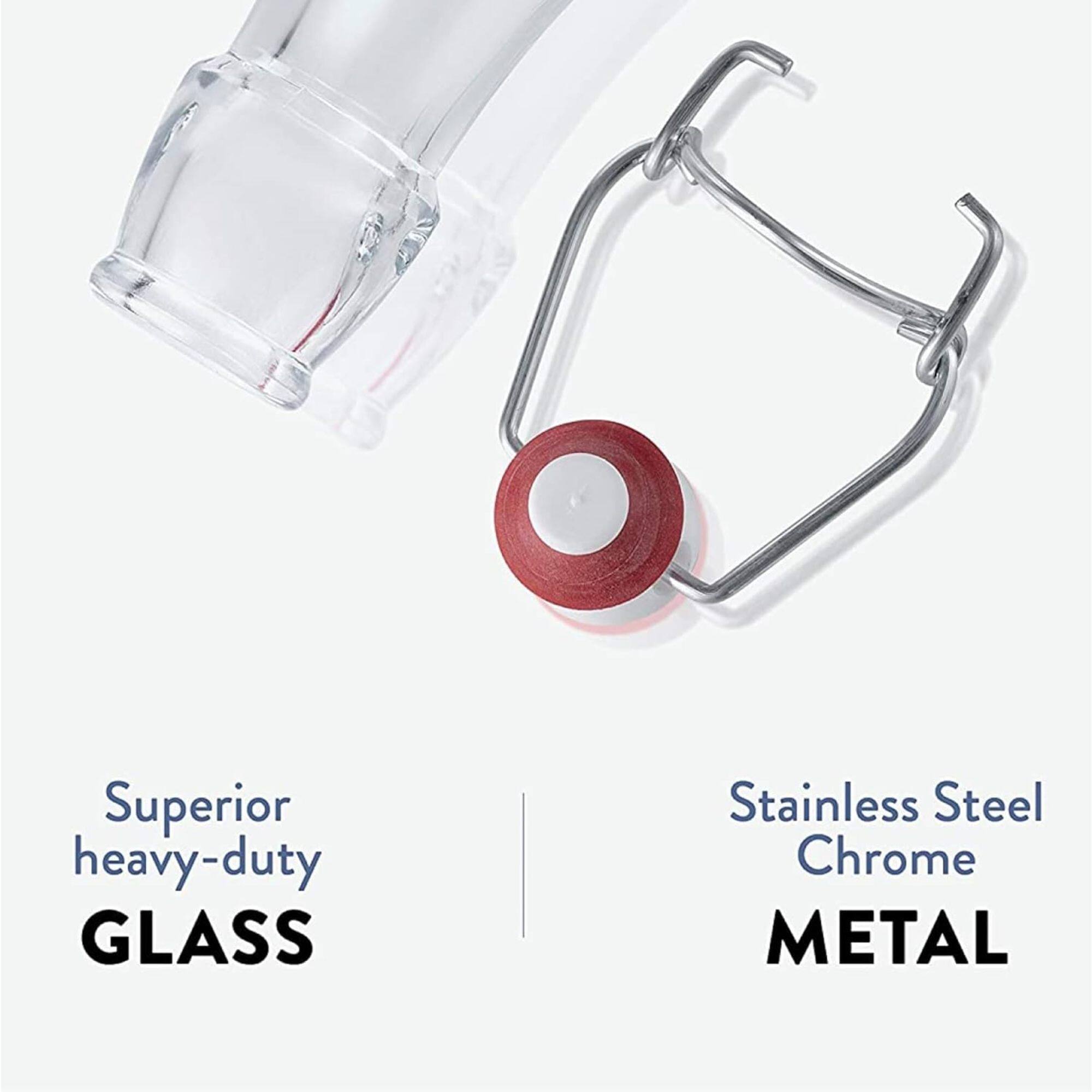 Superior heavy-duty GLASS  
Stainless Steel Chrome METAL