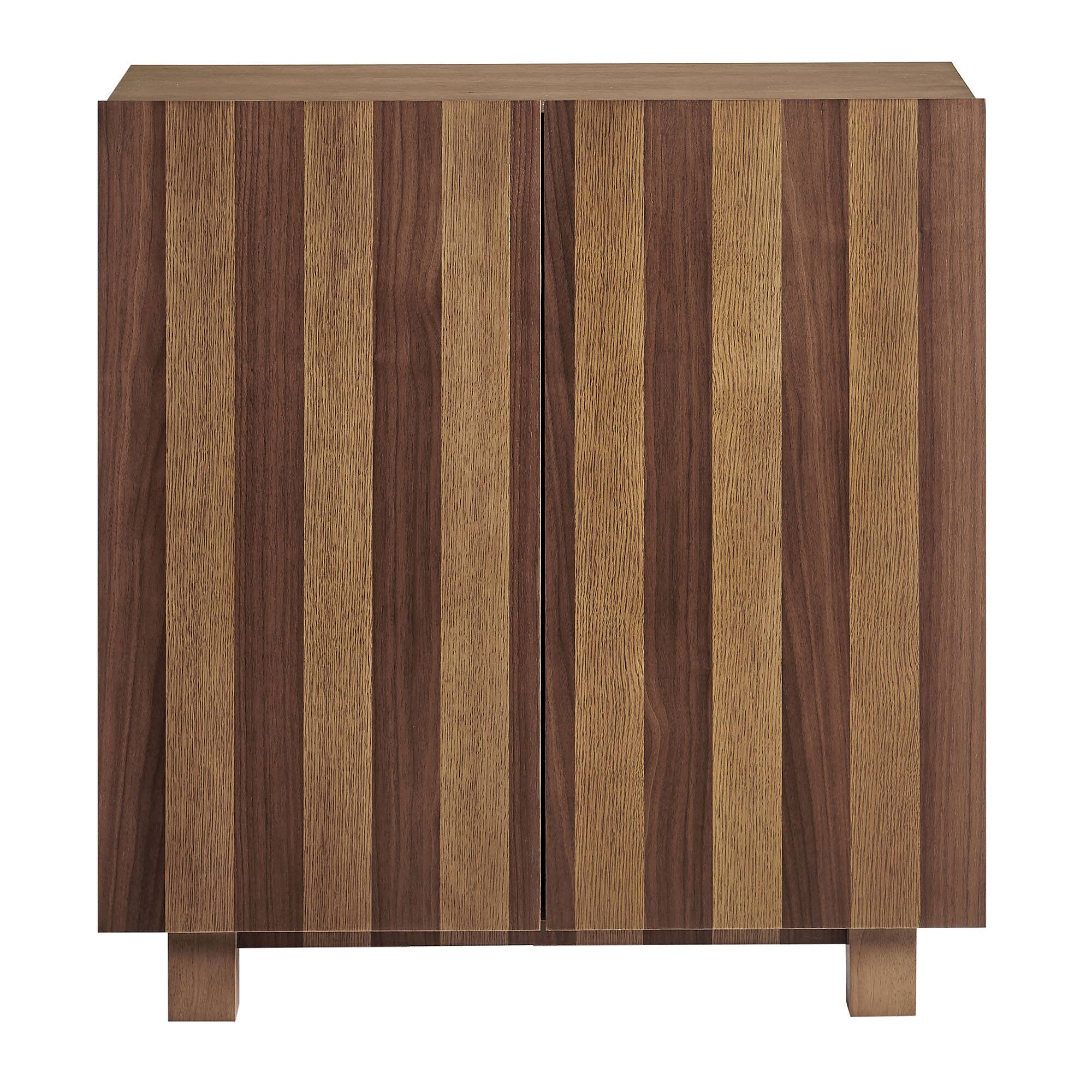 Alt View 2. Modway - Kline 2-Door Striped Accent Cabinet by Modway - Oak Walnut Stripe.