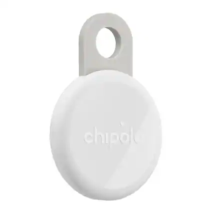 Front. Chipolo - LOOP Rechargeable Device Tracking Tag 1 Pack - Chalk.