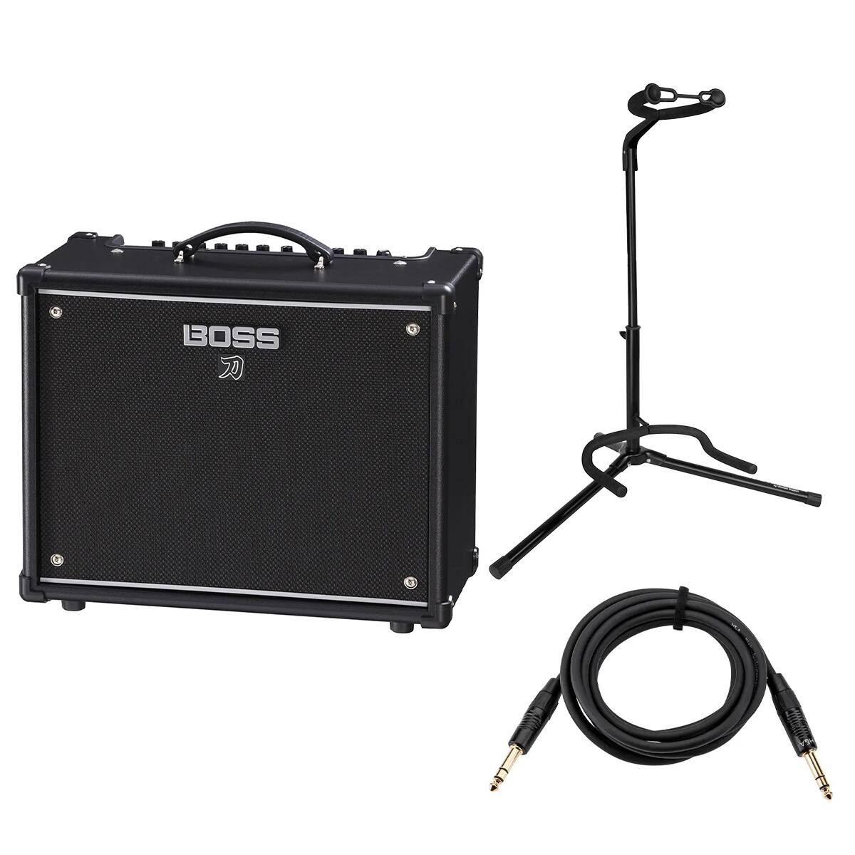 Alt View 1. BOSS - Boss Katana Gen 3 50W 1x12" Combo Guitar Amplifier, Tubular Stand & Cable.
