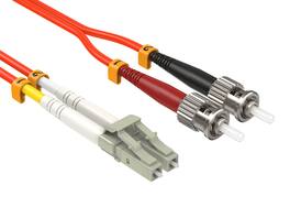 Sanoxy - 3m LC/ST Duplex 50/125 Multimode OM2 Fiber Optic Cable - Multi
