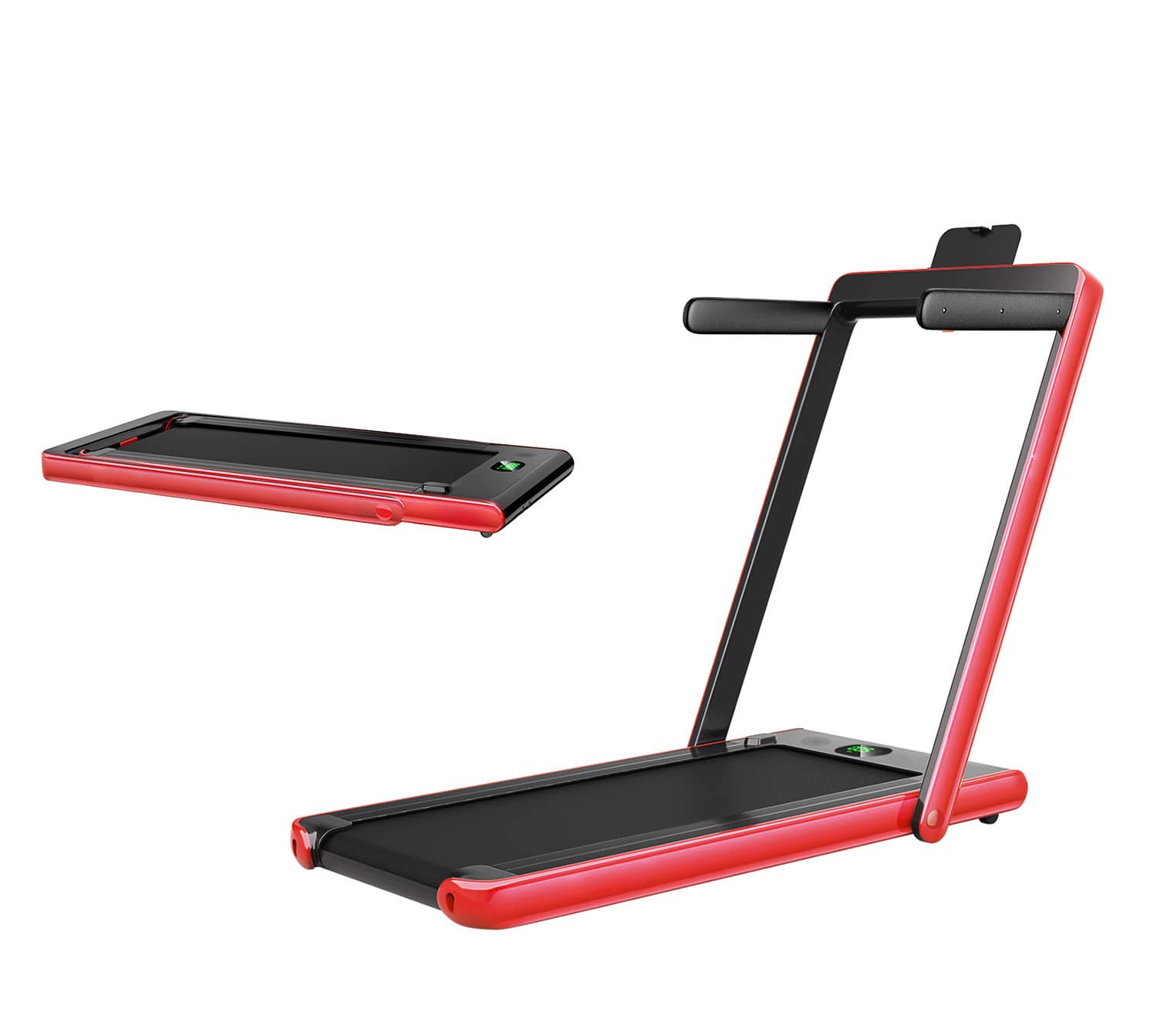 Ecooso - 2.25HP 2 in 1 Folding Treadmill with APP Speaker Remote Control - Red