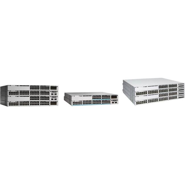 Front. Cisco Consumer Products - Cisco Catalyst C9300L-48UXG-4X Ethernet Switch - 48 Ports - Manageable - 3 Layer Supported - Modular - 1100 W Power - Unknown.